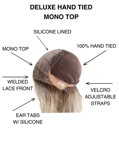 "RENEE"  DELUXE HAND TIED MONO TOP WIG (MEDIUM CAP)